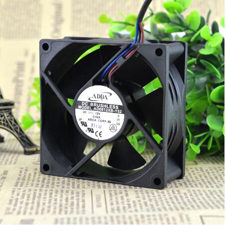 Original ADDA AD0812XB-Y52 Cooling Fan 12V 0.52A 6.24W 3wires AD0812XB-Y52 Fans